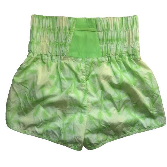 Free People FP Movement The Way Home Shorts Neon Green Tie Dye Athletic Gym S - Picture 3 of 7